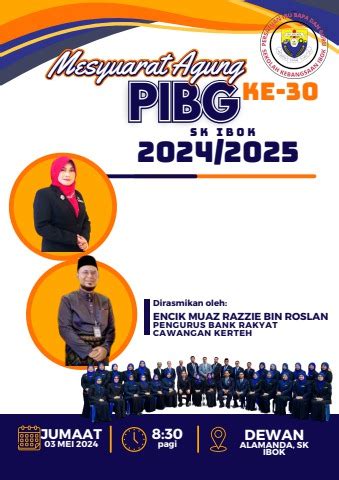 BUKU PROGRAM AGM PIBG SK IBOK 2024 SK IBOK KPM SK Admin Flip PDF