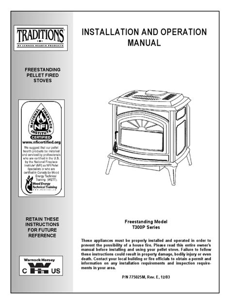 Whitfield Traditions Pellet Stove Manual | PDF | Chimney | Stove