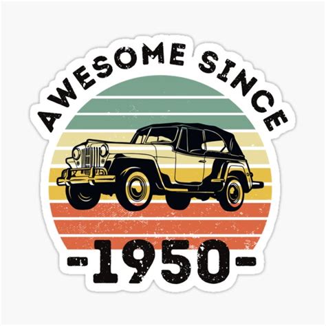 "vintage jeep willys" Sticker for Sale by Autoscoot | Redbubble