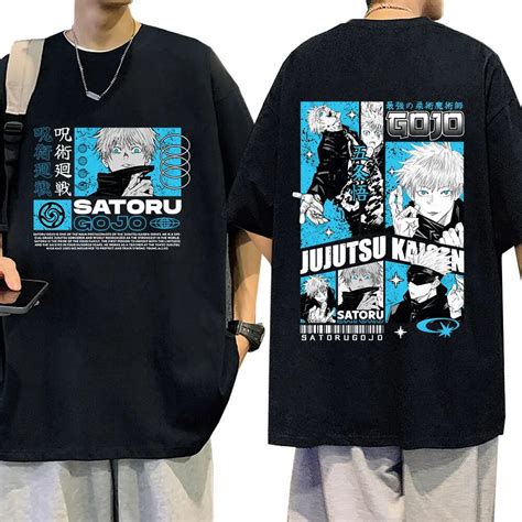 Anime Jujutsu Kaisen Camiseta Satoru Gojo Gr Fico Para Hombre Harajuku