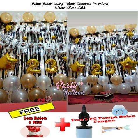 Jual Happybaloon Paket Happy Birthday Balon Ulang Tahun Dekorasi Dewasa