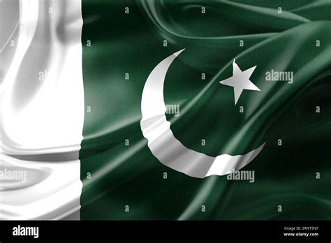 Pakistan Flag Realistic Waving Fabric Flag Stock Photo Alamy