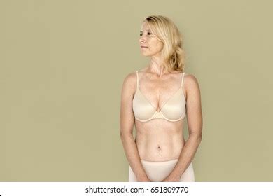 Senior Adult Woman Smiling Happiness Lingerie Stock Photo 573023137