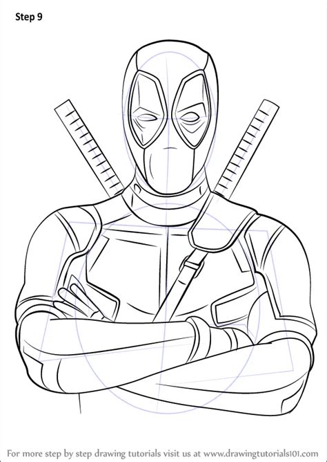 Learn How To Draw Deadpool Deadpool Step By Step Drawing Tutorials