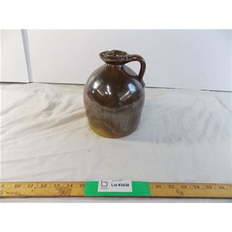 Vintage Stoneware Molasses Jug Chipped At Top Bodnarus Auctioneering