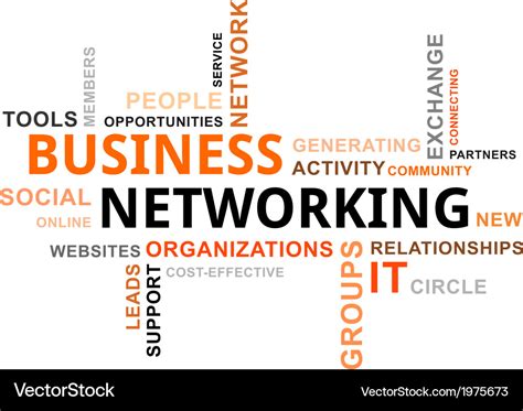 Word Cloud Business Networking Royalty Free Vector Image