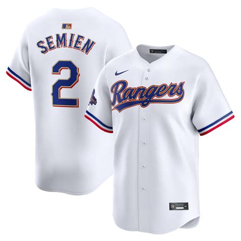 Men S Texas Rangers Marcus Semien White Gold Collection Limited