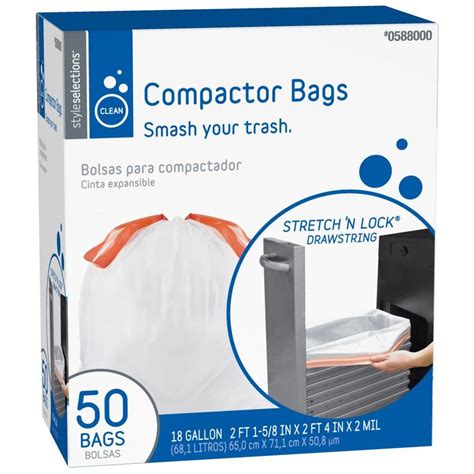 Shop Style Selections 50-Count 18-Gallon Compactor Trash Bags at Lowes.com