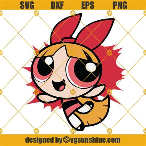 The Powerpuff Girls Blossom Svg Png Dxf Eps Cut Files For Cricut Silhouette