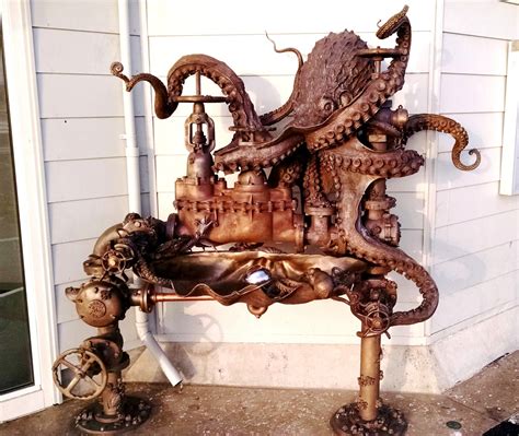 Steampunk Water Fountain Makes A Splash Santa Cruz City Arts