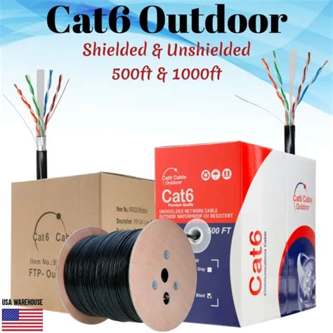 CABLE CAT6 1000FT Twisted Pair 23AWG Solid UTP Network Ethernet Cable