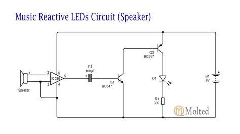 4 Music Reactive Leds Circuits Mic Aux Cable Speaker 3 Steps Instructables