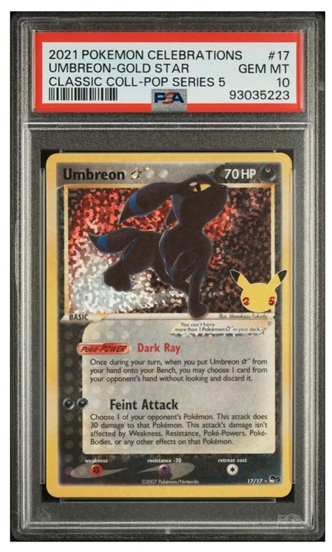 Umbreon Star 2021 Celebrations Classic Collection 17 Holo Price Guide