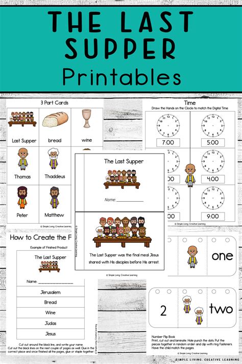 Printable Last Supper Activities