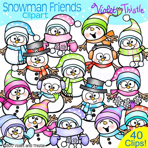 Christmas Snowman Clipart Snowman Graphic By Chonnieartwork · Creative