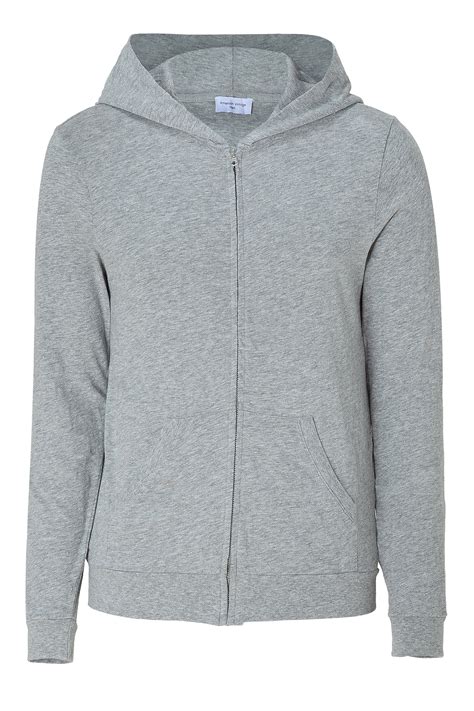 Lyst American Vintage Zip Up Hoodie In Gray For Men