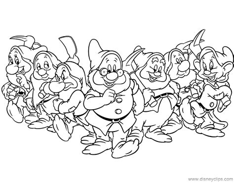 Seven Dwarfs Coloring Pages