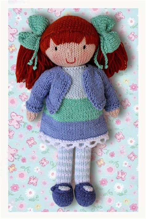 Posy Knitted Doll Knitting Pattern By Dollytime Knitting Patterns Artofit