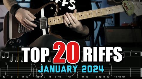 Top 20 Guitar Riffs January 2024 Youtube