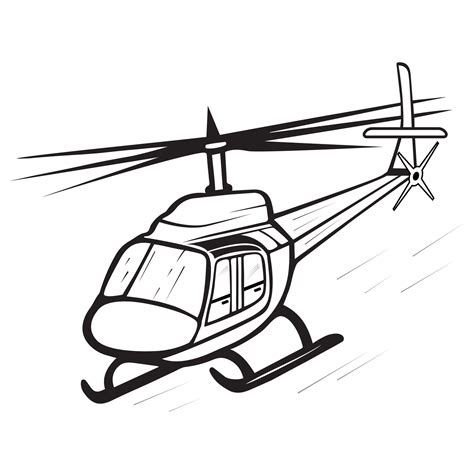 Black and white helicopter flying in the sky 29371436 Vector Art at ...