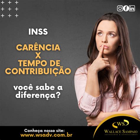 Inss CarÊncia X Tempo De ContribuiÇÃo Você Sabe A Diferença