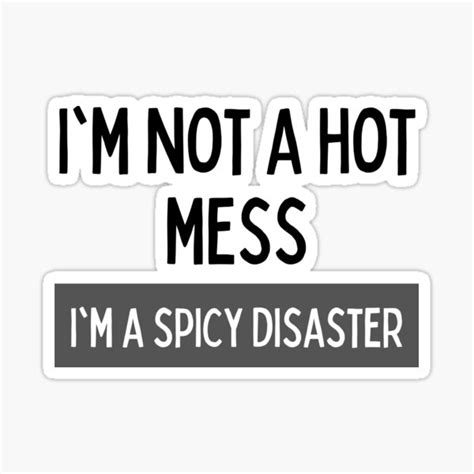 Hot Mess Spicy Disaster Sticker For Sale By TheDesignStudi0 Redbubble