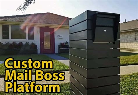 Sleek & Modern Custom DIY wood Mailbox Column - Mailboss