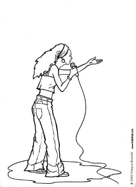 Singing Coloring Coloring Pages