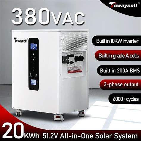 Tewaycell Three Phase 20KWh 15KWh AC380V All In One LiFePO4 Battery 51