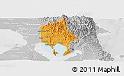 Political Panoramic Map Of Rizal Darken Desaturated