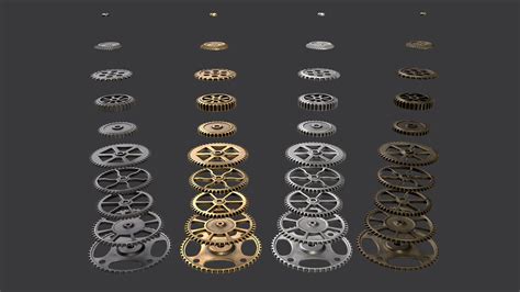 3d Model Cogs Collection Vr Ar Low Poly Cgtrader