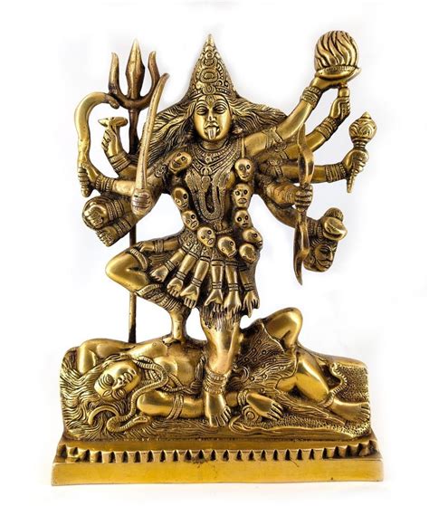 Goddess Kali Idol Brass Staute Hindu Goddess Of Time Change Etsy