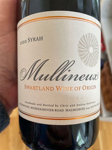 2020 Mullineux Syrah South Africa Coastal Region Swartland