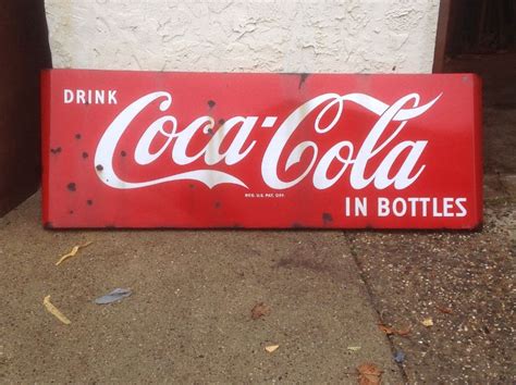 ﻿Vintage Mid-Century Coca Cola Porcelain Sign « Obnoxious Antiques