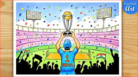 Cricket World Cup Drawing / cricket world cup 2023 india winning drawing