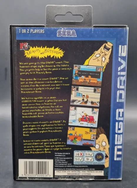 BEAVIS AND BUTT HEAD SEGA Megadrive Mega Drive Complet PAL Très