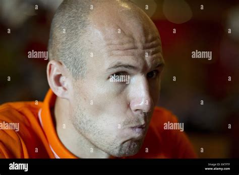 Dutch Soccer Player Arjen Robben Prepares With The Dutch National Team