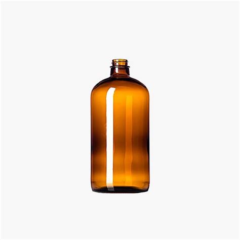 32oz Amber Glass Boston Round Bottle Manufacturer Factory Supplier Wholesale Feemio