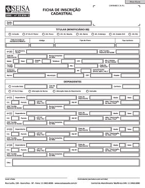 Preenchível Disponível FICHA DE INSCRI O CADASTRAL em PDF preench vel