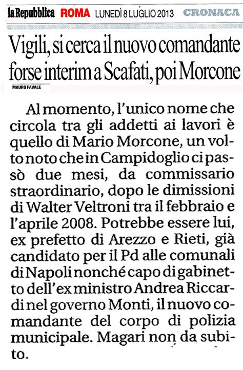 Tg Roma Talenti Il Sindaco Ignazio Marino Cerca Il Nuovo Comandante