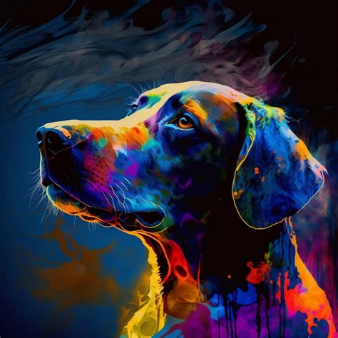 Abstract Dog Painting