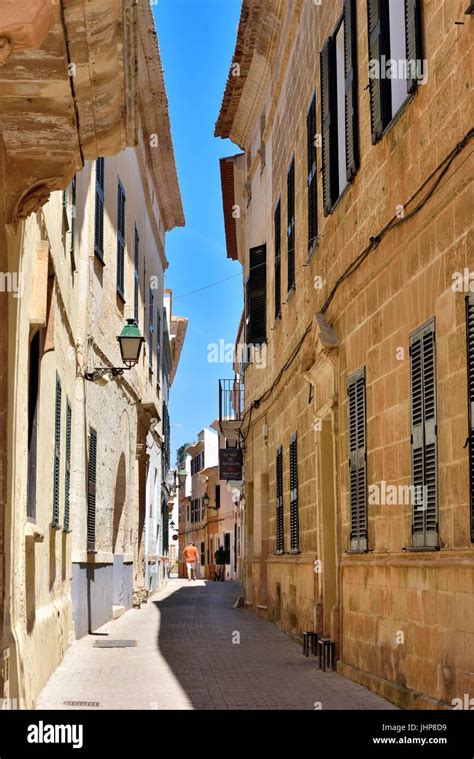 Ciutadella Street Scene Menorca Minorca Stock Photo Alamy