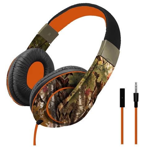 Sentry Hm919 Stealth Pro Headphones Camouflage With In Line Microphone Blackorange