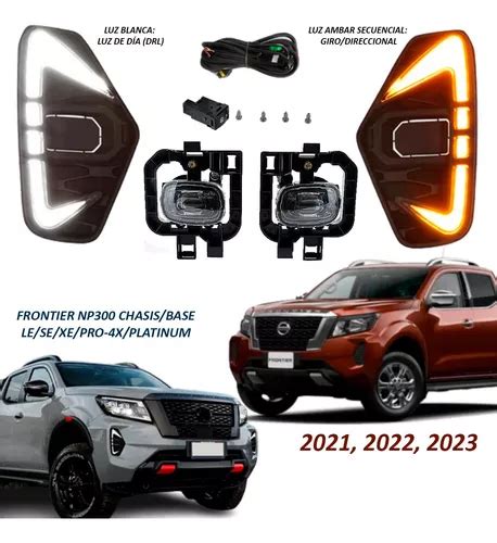 Faro Niebla Np300 Frontier 2021 2022 2023 Rejillas Full Led