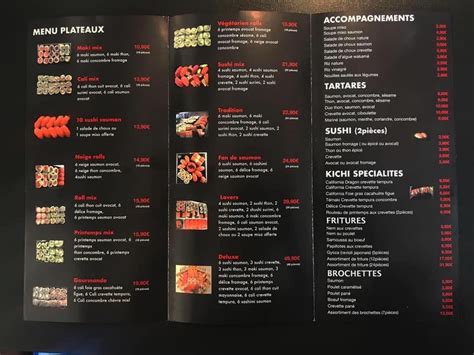 Menu At Kichi Sushi Faverges Restaurant Faverges