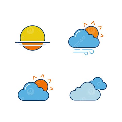 Weather Forecast Vector Hd Png Images Weather Forecast Color Icons Set Symbol Climate Heavy