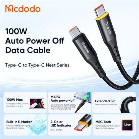 Jual Mcdodo Kabel Data Type C To Type C Fast Charging Auto Disconnect