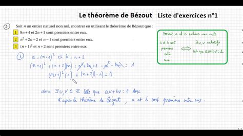 Ts Sp Pgcd B Zout Gauss Le Th Or Me De B Zout Exercices Liste