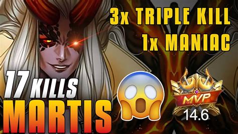 Kills Martis Best Build No Mercy Gameplay Mlbb Youtube