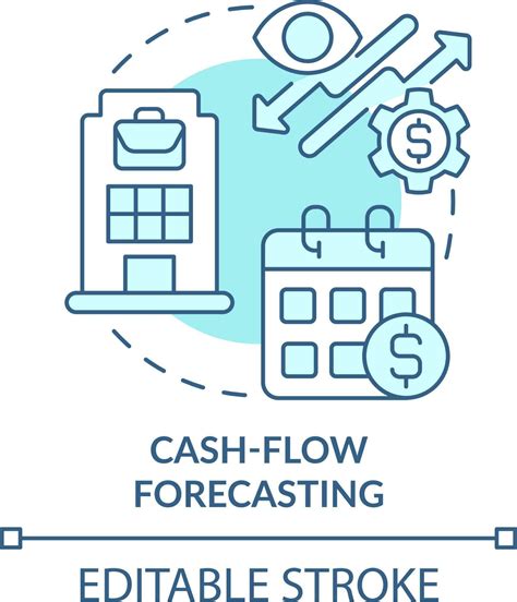 Cash Flow Forecasting Turquoise Concept Icon Treasury Management